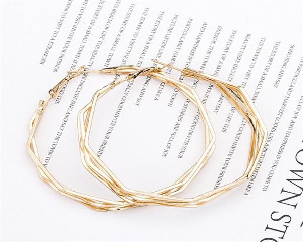 50x50mm punk polygon hoop earrings for women gold color big circle earings womens gift jewelry accessory brincos pendientes e129 7632159, Golden;silver
50x50mm punk polygon hoop earrings for women gold color big circle earings womens gift jewelry accessory brincos pendientes e129 7632159, Golden;silver