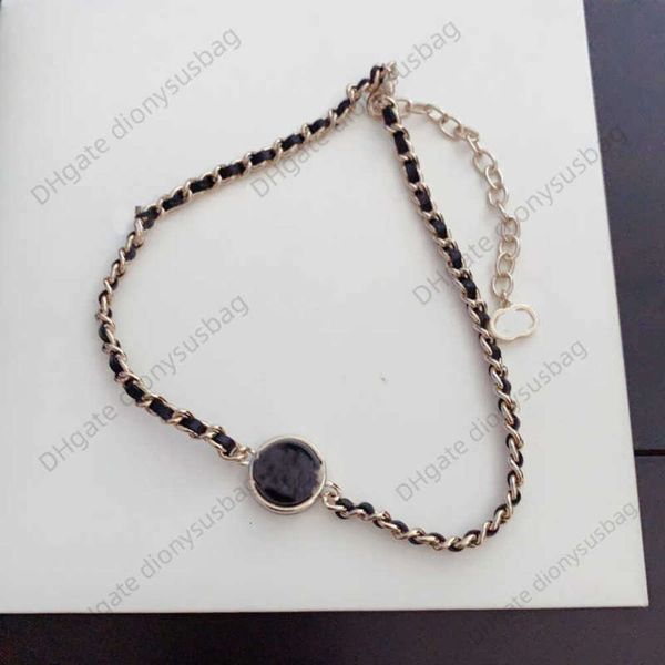 designer jewelry necklace personality round resin wearing leather knitted neckchain necklace for women, Black
designer jewelry necklace personality round resin wearing leather knitted neckchain necklace for women, Black