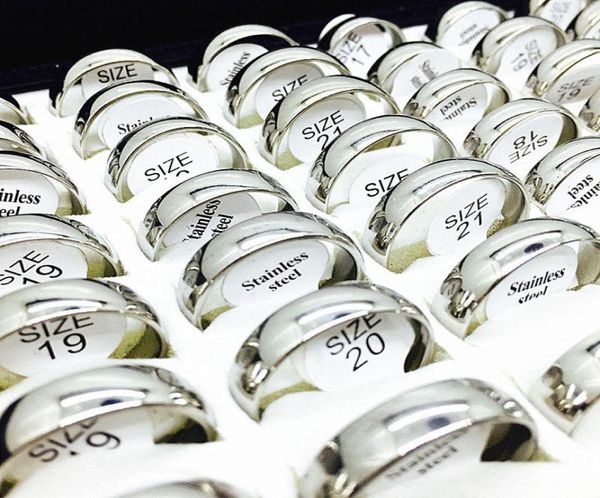 100pcslot silver ring couple men women silver 6mm stainless steel jewelry wedding engagement party whole lots bulk bra2751117
100pcslot silver ring couple men women silver 6mm stainless steel jewelry wedding engagement party whole lots bulk bra2751117