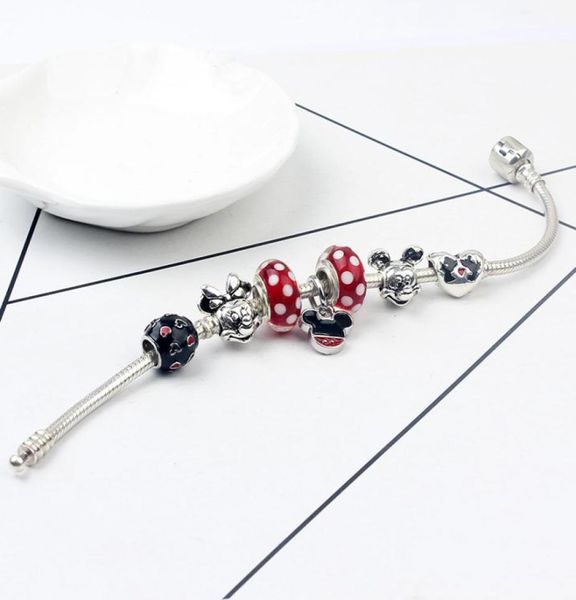 wholesale- murano glass cartoon charm bracelets for women crystal original diy jewelry style fit with crown7413288, Black
wholesale- murano glass cartoon charm bracelets for women crystal original diy jewelry style fit with crown7413288, Black