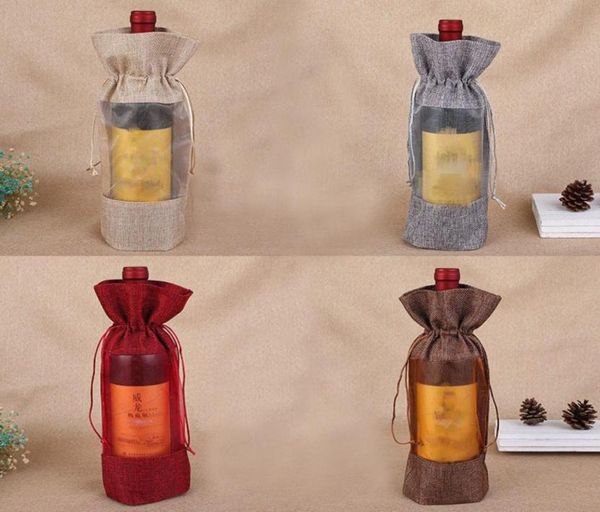 clear flax jute wine bag 14x30cm drawstring wine bottle covers christmas gift bag for red wine champagne storage linen burlap jewe7450677, Pink;blue
clear flax jute wine bag 14x30cm drawstring wine bottle covers christmas gift bag for red wine champagne storage linen burlap jewe7450677, Pink;blue
