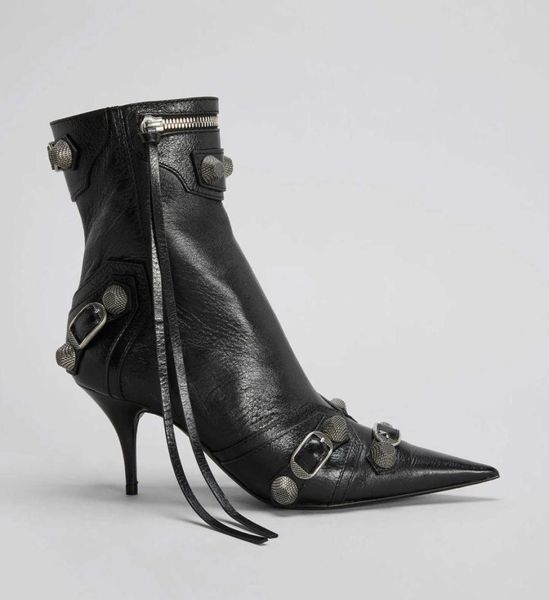 boots cagole stud boots buckle embellished lamb leather heeled ankle side zip shoes pointed toe stil20238422792, Black
boots cagole stud boots buckle embellished lamb leather heeled ankle side zip shoes pointed toe stil20238422792, Black
