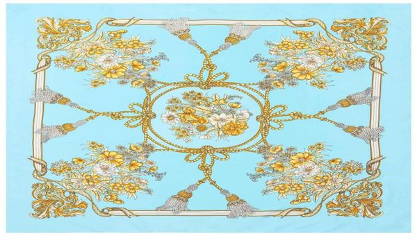 scarves high quailty silk scarf female ladies luxury square brand flower shawl twill print big 130130cm1550848, Blue;gray
scarves high quailty silk scarf female ladies luxury square brand flower shawl twill print big 130130cm1550848, Blue;gray
