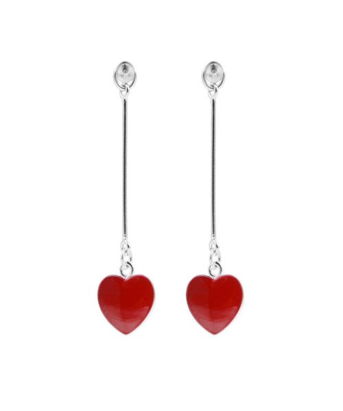 red heart earrings pearl settings 925 sterling silver linear earring jewelry making for girls 5 pairs6502539, Slivery;crystal
red heart earrings pearl settings 925 sterling silver linear earring jewelry making for girls 5 pairs6502539, Slivery;crystal