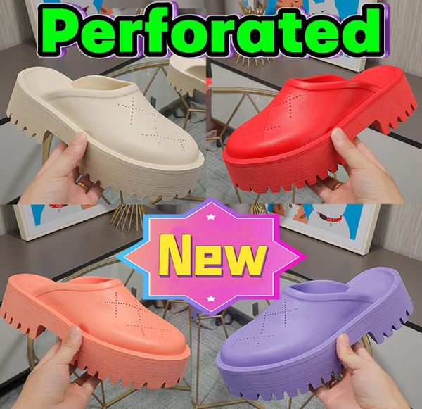 luxury sandals women perforated logo slipon platform rubber mules men women slippers el bathroom shoes classic flat summer laz8821422, Black
luxury sandals women perforated logo slipon platform rubber mules men women slippers el bathroom shoes classic flat summer laz8821422, Black
