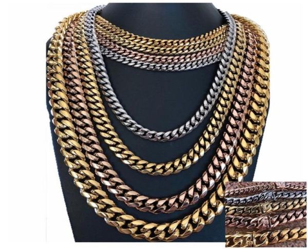 8101214mm tennis graduated titanium stainless steel encryption miami cuban link chains gold silver rose gold buckle mens neckla7424496, Black
8101214mm tennis graduated titanium stainless steel encryption miami cuban link chains gold silver rose gold buckle mens neckla7424496, Black