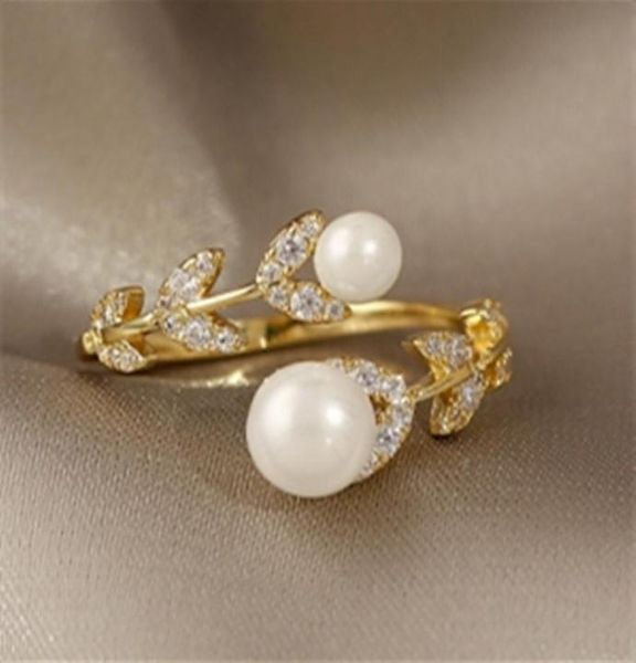 luxury creative zircon leaf pearl gold opening ring for woman korean fashion jewelry gothic party girl039s unusual rings3650382, Silver
luxury creative zircon leaf pearl gold opening ring for woman korean fashion jewelry gothic party girl039s unusual rings3650382, Silver