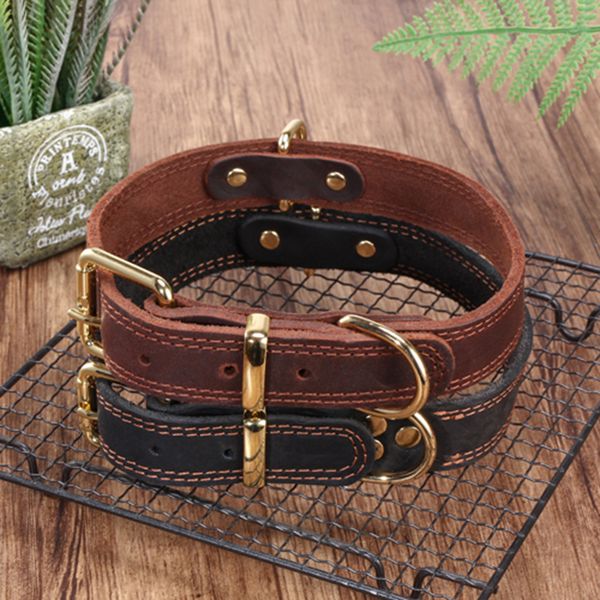 Dog Collar, Genuine Leather Dog Collar, Heavy Duty Collar, Wide Dog Collar for Medium Large and Extra Large Dog
Dog Collar, Genuine Leather Dog Collar, Heavy Duty Collar, Wide Dog Collar for Medium Large and Extra Large Dog