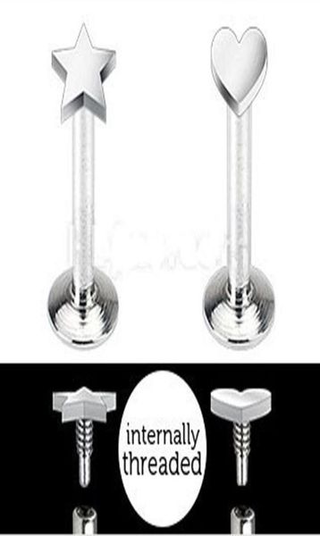 16g m6810m 3mm star heart internally threaded labret monroe lip bar ring stud body jewelry tragus ear rings5704701, Black
16g m6810m 3mm star heart internally threaded labret monroe lip bar ring stud body jewelry tragus ear rings5704701, Black