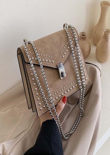 scrub leather brand designer shoulder simple bags for women 2021 chain rivet luxury crossbody bag female fashion small handbags1123770
scrub leather brand designer shoulder simple bags for women 2021 chain rivet luxury crossbody bag female fashion small handbags1123770