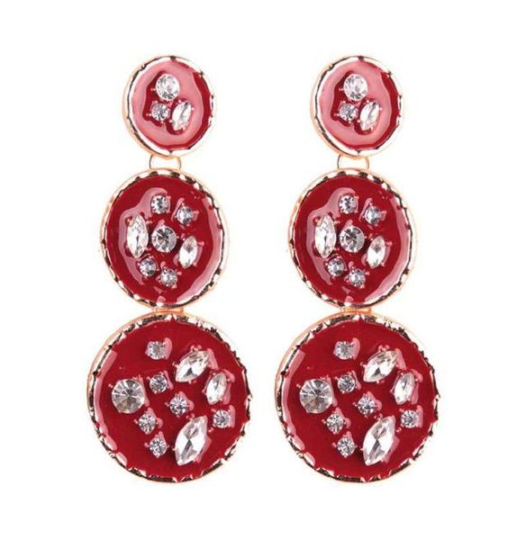 fashion brand crystal circle stud earrings for women bohemian wedding jewelry enamel long earrings pendant female accessories5434919, Golden;silver
fashion brand crystal circle stud earrings for women bohemian wedding jewelry enamel long earrings pendant female accessories5434919, Golden;silver