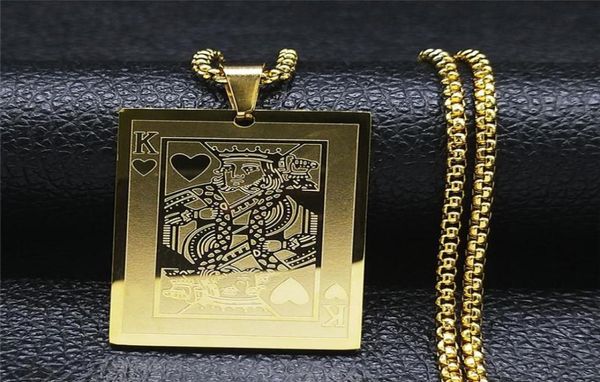 pendant necklaces 2021 stainless steel poker king pendants for womenmen long gold color chain necklace jewelry collier chaine nxh5136330, Silver
pendant necklaces 2021 stainless steel poker king pendants for womenmen long gold color chain necklace jewelry collier chaine nxh5136330, Silver