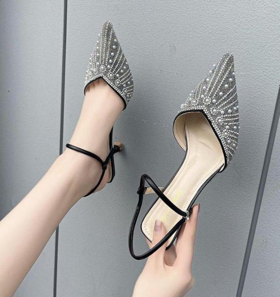 sandals pearl high heels women fashion crystal wedding party shoes woman pumps summer pointed toe slingback4783515, Black
sandals pearl high heels women fashion crystal wedding party shoes woman pumps summer pointed toe slingback4783515, Black