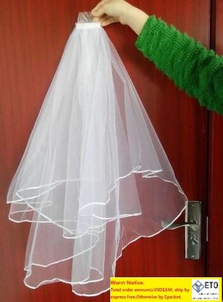 twolayer wedding veils real garden veils shoulderlength with comb white veils for wedding ht50 zz, Black
twolayer wedding veils real garden veils shoulderlength with comb white veils for wedding ht50 zz, Black