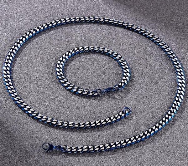 chains 8mm cuban link curb chain necklace bracelet set for men golden blue stainless steel men039s necklaces bracelets man ac7064548, Silver
chains 8mm cuban link curb chain necklace bracelet set for men golden blue stainless steel men039s necklaces bracelets man ac7064548, Silver