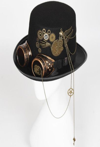 steampunk hat with goggles vintage men black gothic halloween women fedora chains elegant head wear costume party 2204025533580, Blue;gray
steampunk hat with goggles vintage men black gothic halloween women fedora chains elegant head wear costume party 2204025533580, Blue;gray