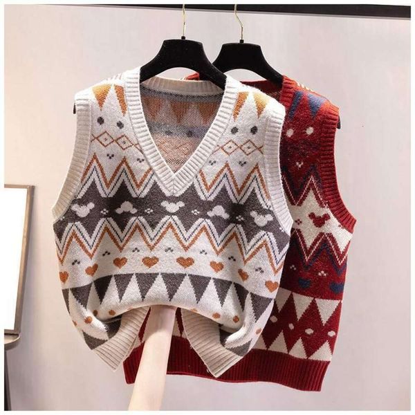 vest knitted outerwear autumn and winter sweater retro v neck loose womens, Black;white
vest knitted outerwear autumn and winter sweater retro v neck loose womens, Black;white
