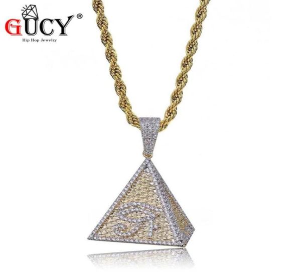 gucy hip hop eye of horus egypt pyramid pendant necklace gold color iced out bling micro pave cubic zircon charm for men gift952383833238, Silver
gucy hip hop eye of horus egypt pyramid pendant necklace gold color iced out bling micro pave cubic zircon charm for men gift952383833238, Silver