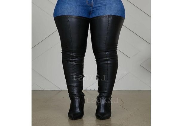 women thigh high boots pu leather black high heels ladies shoes pointed toe stiletto waterproof over the knee long boots6909145
women thigh high boots pu leather black high heels ladies shoes pointed toe stiletto waterproof over the knee long boots6909145