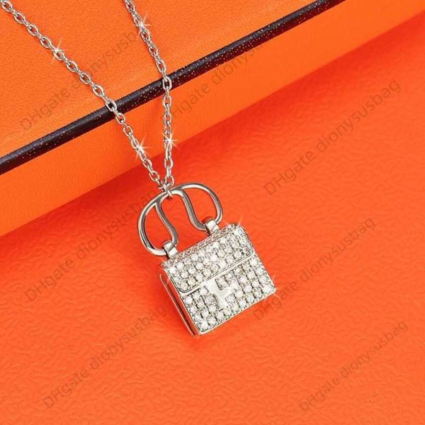 stainless steel bag with full diamond necklace female fashion titanium pendant student internet celebrity new ins trend, Black
stainless steel bag with full diamond necklace female fashion titanium pendant student internet celebrity new ins trend, Black