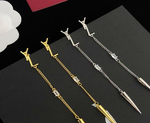 new women fashion ear studs designer jewelry luxurys earrings womens earing designers chain accessories with diamonds for party d21890493, Golden;silver
new women fashion ear studs designer jewelry luxurys earrings womens earing designers chain accessories with diamonds for party d21890493, Golden;silver