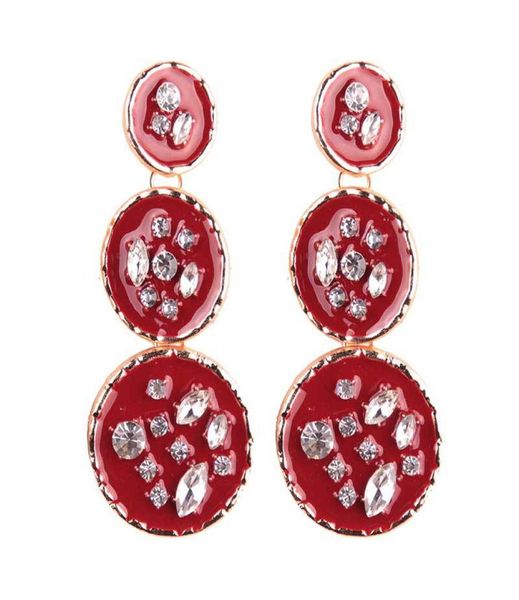 fashion brand crystal circle stud earrings for women bohemian wedding jewelry enamel long earrings pendant female accessories1451210, Golden;silver
fashion brand crystal circle stud earrings for women bohemian wedding jewelry enamel long earrings pendant female accessories1451210, Golden;silver