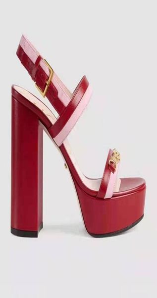 heeled sandals fashion chain buckle strap color matching shoes platform chunky heel shoe 12cm heels genuine le8641957, Black 
heeled sandals fashion chain buckle strap color matching shoes platform chunky heel shoe 12cm heels genuine le8641957, Black