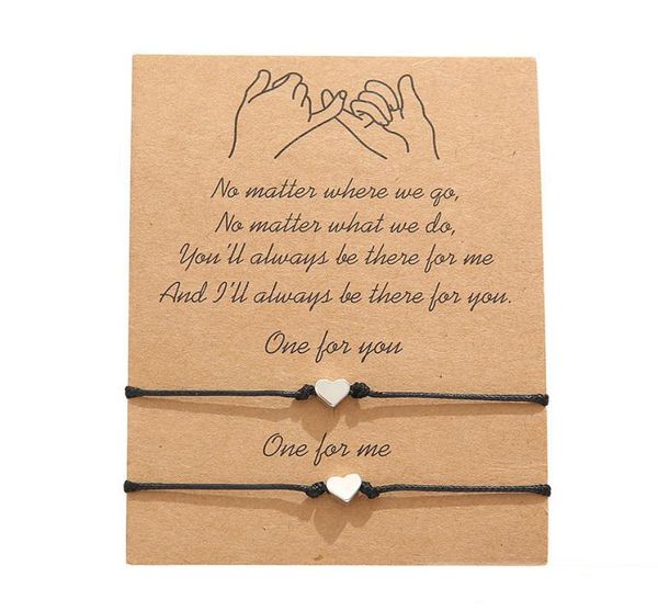 new fashion friend bracelet silver plated heart charm bracelet handmade weave adjustable love couple bracelets with card7903332, Golden;silver
new fashion friend bracelet silver plated heart charm bracelet handmade weave adjustable love couple bracelets with card7903332, Golden;silver