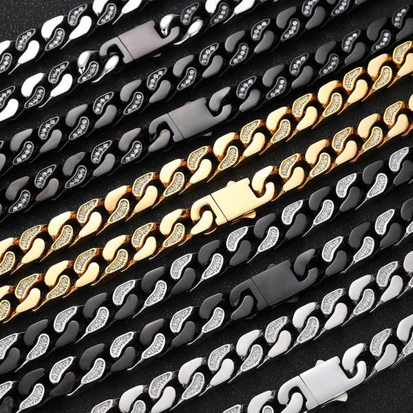 12mm stainless steel cuban link chain smooth necklace 18k real gold plated full zircon jewelry accessories for men, Silver
12mm stainless steel cuban link chain smooth necklace 18k real gold plated full zircon jewelry accessories for men, Silver