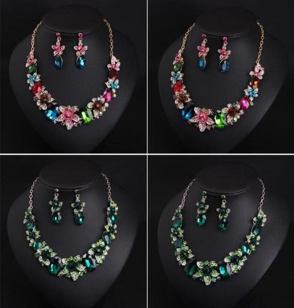 women colorful flowers bridal jewelry sets wedding bib choker chain necklace earrings cocktail party costume crystal jewellery9276782, Silver
women colorful flowers bridal jewelry sets wedding bib choker chain necklace earrings cocktail party costume crystal jewellery9276782, Silver