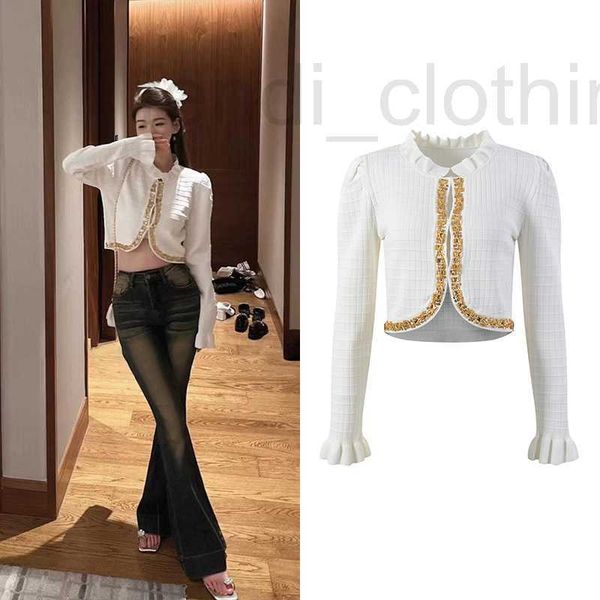 women's knits & tees designer design sensible wood ears french style cardigan with beaded nails autumn new sweet long sleeve short x4sr, White
women's knits & tees designer design sensible wood ears french style cardigan with beaded nails autumn new sweet long sleeve short x4sr, White