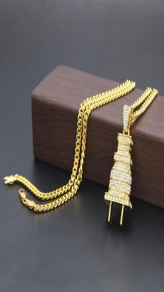 mens fashion hip hop necklace gold cuban link chain iced out plug pendant necklaces for men201f3377477, Silver
mens fashion hip hop necklace gold cuban link chain iced out plug pendant necklaces for men201f3377477, Silver