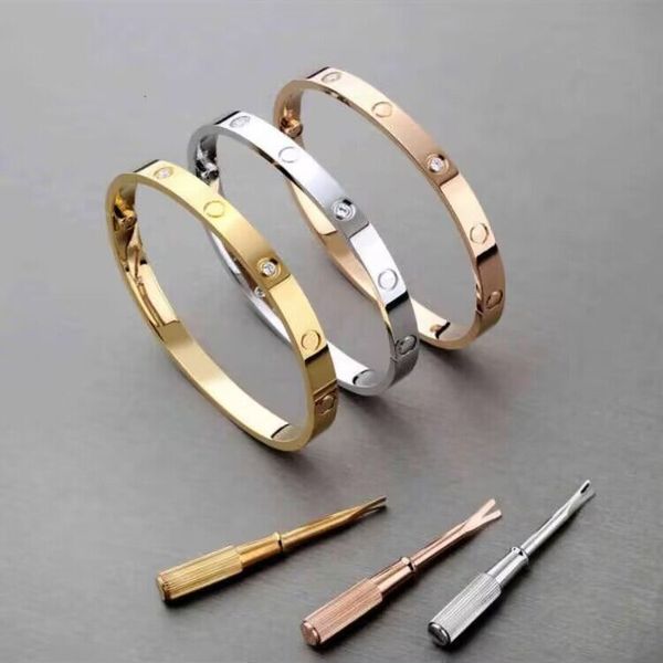 designer bracelet fashion 18k gold plated titanium steel diamond screw bangle for women men bracelets silver jewelry, Black
designer bracelet fashion 18k gold plated titanium steel diamond screw bangle for women men bracelets silver jewelry, Black