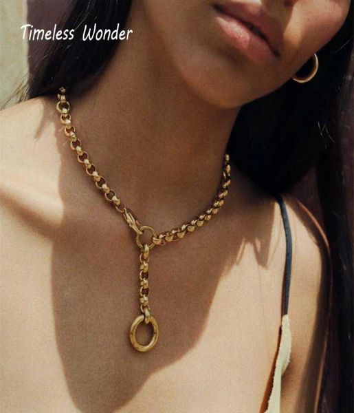 timeless wonder titanium pave chains choker necklace women stainless steel jewelry boho designer punk ins trendy runway 30259990666, Golden;silver
timeless wonder titanium pave chains choker necklace women stainless steel jewelry boho designer punk ins trendy runway 30259990666, Golden;silver