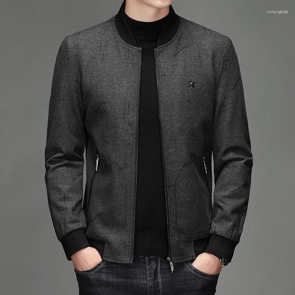 men's jackets business jacket stand collar zipper casual coat brand middle aged husband men clothing, Black;brown
men's jackets business jacket stand collar zipper casual coat brand middle aged husband men clothing, Black;brown
