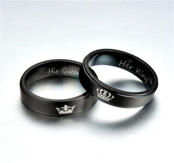 her king his queen band ring letter stainless steel crown rings couple l women mens fashion jewelry1748539, Silver
her king his queen band ring letter stainless steel crown rings couple l women mens fashion jewelry1748539, Silver