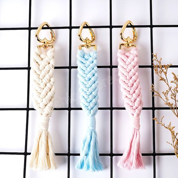 bohemian handmade wove rope tassel keychains for women boho keyring macrame keychains rings pendant keyring bag gifts, Silver
bohemian handmade wove rope tassel keychains for women boho keyring macrame keychains rings pendant keyring bag gifts, Silver