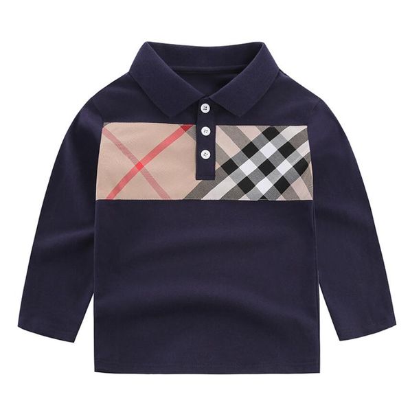 spring and autumn children's cotton long sleeves polos t-shirts small and medium lapel splice stripe terry cloth boys and girls' b, Blue
spring and autumn children's cotton long sleeves polos t-shirts small and medium lapel splice stripe terry cloth boys and girls' b, Blue