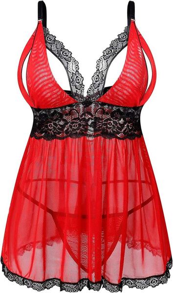 pyjamas donnalla women's plus size underwear split cup lace doll pajama dress set 2xl3xl4xllf230908, Red;black
pyjamas donnalla women's plus size underwear split cup lace doll pajama dress set 2xl3xl4xllf230908, Red;black