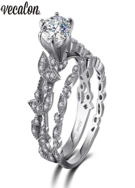 vecalon flower jewelry 925 sterling silver ring 5a zircon cz stone engagement wedding band rings set for women festival gift5404270, Slivery;golden
vecalon flower jewelry 925 sterling silver ring 5a zircon cz stone engagement wedding band rings set for women festival gift5404270, Slivery;golden