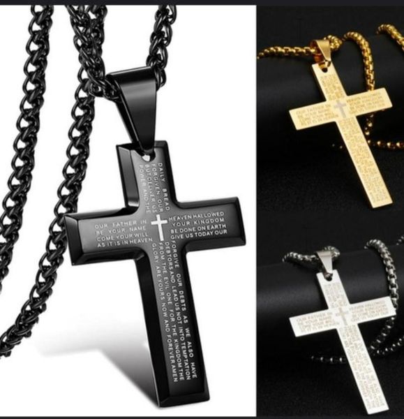 new stainless steel vintage balck gold silver pendant lord's prayer bible necklace 22 inch for men women5387846
new stainless steel vintage balck gold silver pendant lord's prayer bible necklace 22 inch for men women5387846