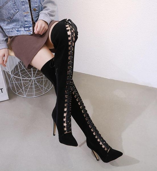 black lace up pointed toe high heel thigh high boots over the knee boots size 35 to 407173441
black lace up pointed toe high heel thigh high boots over the knee boots size 35 to 407173441