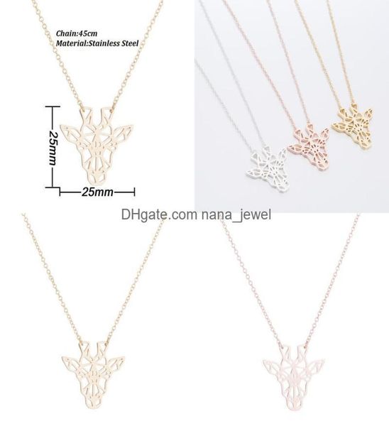 pendant necklaces fashion jewelry gift for women men nanajewel stylish stainless steel hollow giraffe necklace geometric origami 9921062, Silver
pendant necklaces fashion jewelry gift for women men nanajewel stylish stainless steel hollow giraffe necklace geometric origami 9921062, Silver