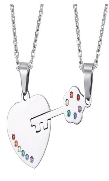 fashion lock and key necklace pendants stainless steel lover pendant necklace for male and female rainbow gay pride pendant jewe1874673, Silver
fashion lock and key necklace pendants stainless steel lover pendant necklace for male and female rainbow gay pride pendant jewe1874673, Silver