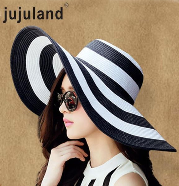 jujuland 2018 new summer female sun hats visor hat big brim black white striped straw hat casual outdoor beach caps for women c1902679711, Blue;gray
jujuland 2018 new summer female sun hats visor hat big brim black white striped straw hat casual outdoor beach caps for women c1902679711, Blue;gray