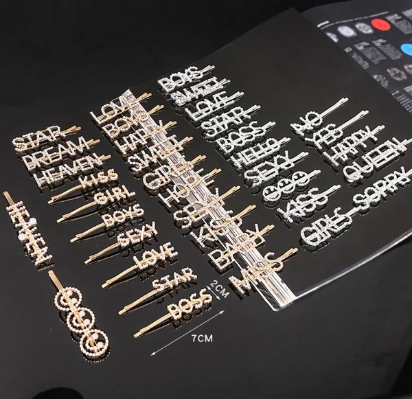 letter hairpins shiny rhinestones word hair clips for girl women goal boss hair clip hairgrip diamond bling hair pins barret1623908, Slivery;white
letter hairpins shiny rhinestones word hair clips for girl women goal boss hair clip hairgrip diamond bling hair pins barret1623908, Slivery;white