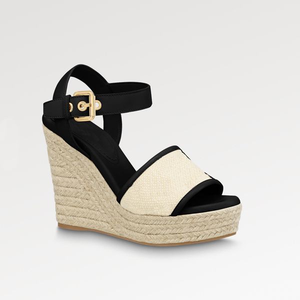 designer wedge espadrilles sandals star board sandal women high heel natural perforated calf leather high heels lady slides outdoor platform, Black
designer wedge espadrilles sandals star board sandal women high heel natural perforated calf leather high heels lady slides outdoor platform, Black