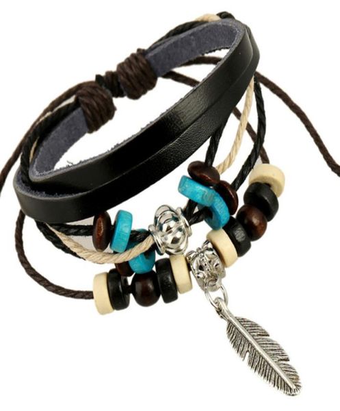 punk bracelets jewelry vintage fashion beads alloy leaf leather rope knitted chram bracelets whole br4573269517, Golden;silver
punk bracelets jewelry vintage fashion beads alloy leaf leather rope knitted chram bracelets whole br4573269517, Golden;silver