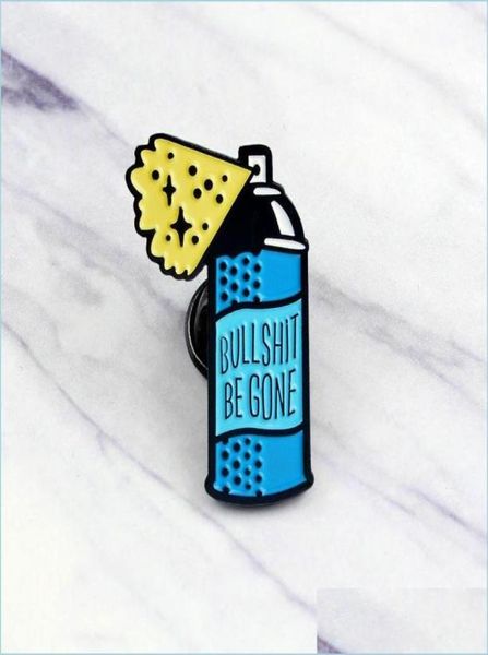 

pins brooches cartoon be gone enamel brooches pins spray bottle badge coat jewelry gift brooch 1463 e3 drop delivery dhqhy3616307, Gray