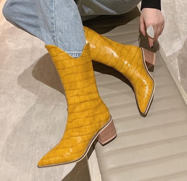 boots women genuine leather white midcalf square high heel short pointed toe quality western riding 626117434638, Black
boots women genuine leather white midcalf square high heel short pointed toe quality western riding 626117434638, Black